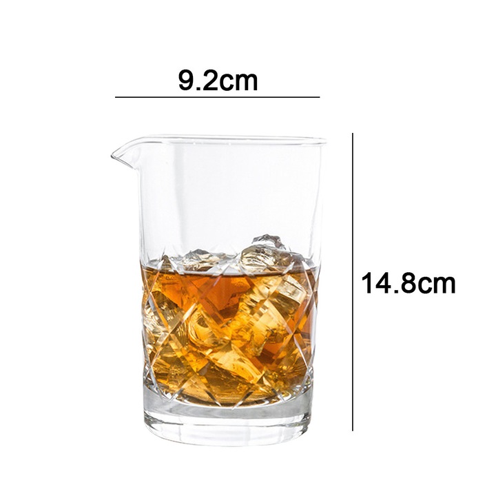 Koktélpohár vastag aljjal, ólommentes átlátszó üveg, 300ml