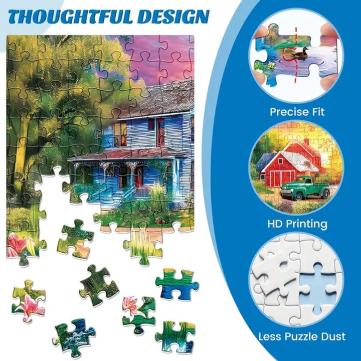 Puzzle 500 darabos, farmélet, piros, 52x38cm