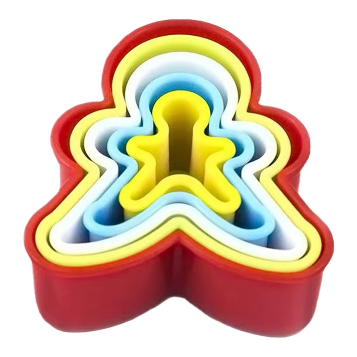 Forme prajituri rotunde, doua fete, multicolor, 7x7cm