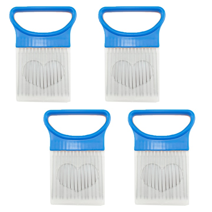 Set 4 feliatoare legume multicolor, plastic inox, portabil