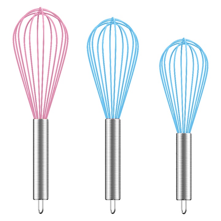 Set teluri bucatarie silicon inox 20x25x30cm multicolor