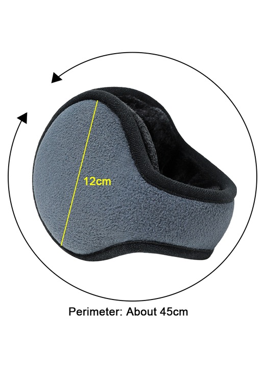 Casti de iarna pliabile, unisex, calduroase, negre, ajustabile