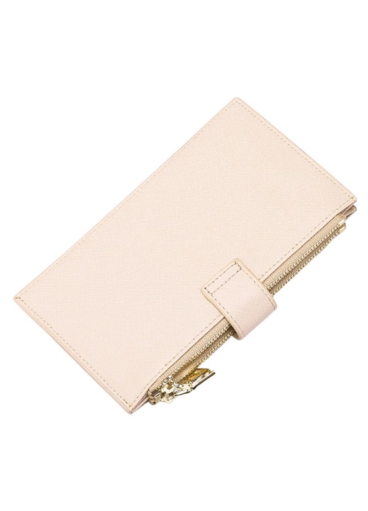 Portofel dama multifunctional, RFID, 18 carduri, negru, mini slim