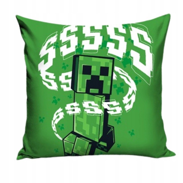 Carbotex Minecraft Creeper zöld párnahuzat 40x40cm
