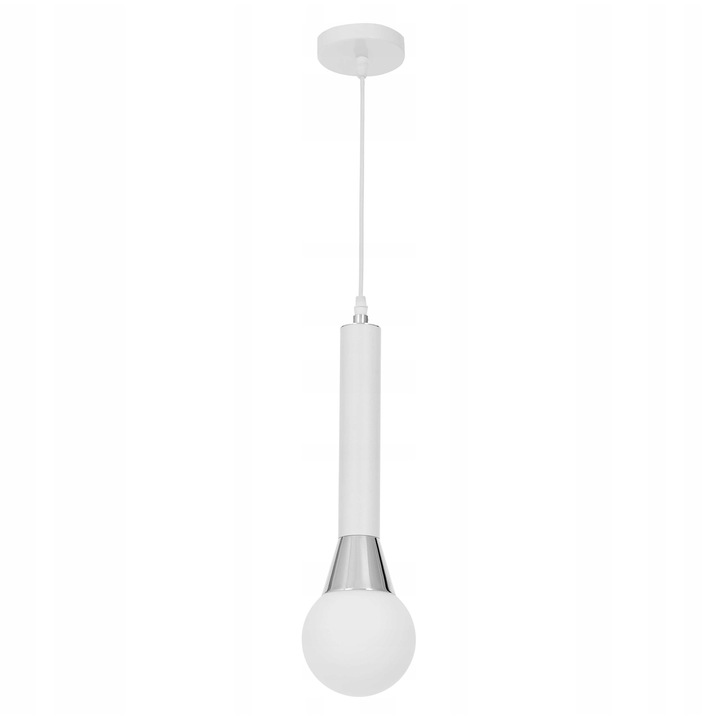 Lampa Suspendata Alba Crom Lumina Deco, Design Modern, G9