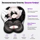 3D силиконова подложка за мишка за игри, с подложка за китка, ергономичен дизайн, аксесоар за бюро и игри в аниме стил