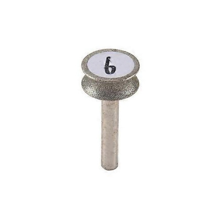 Gyémánt csiszolókorong üveghez 20x3mm, galvanizált, 6mm tengely