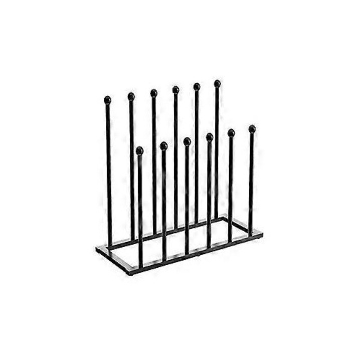 Метална поставка за обувки, черна, 40.6x25см, капацитет 4-6 чифта