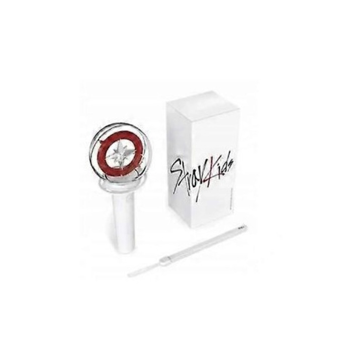 Lightstick Stray Kids alb 10x10x24cm Bluetooth szett