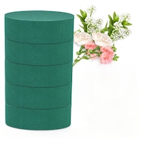 Set 5 blocuri spuma florala verde, 8x4cm, pentru flori uscate si proaspete