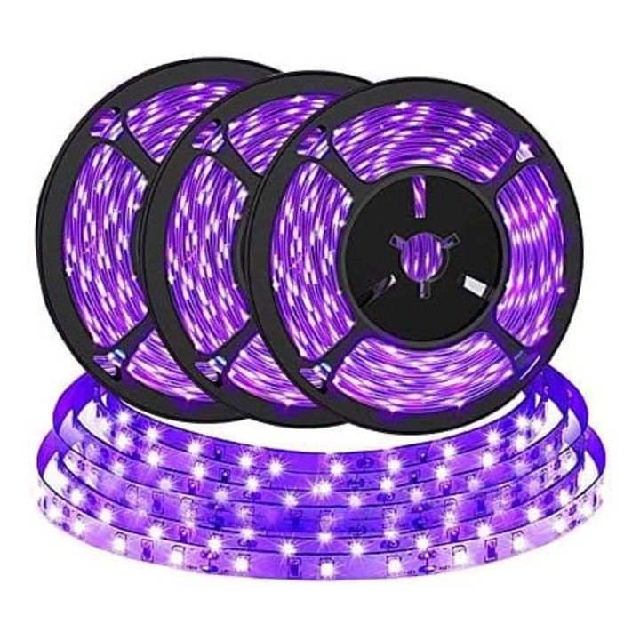 LED UV szalag, 4.5W, 2m, lila, USB 5V, 3 darabos szett