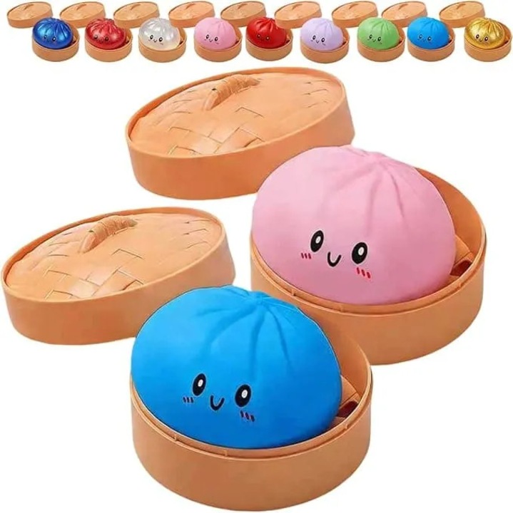 Jucarie squishy, дизайн бао, мека, многоцветна, 8.5см