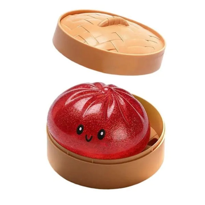 Squishies gombóc játék, piros, 10x10cm