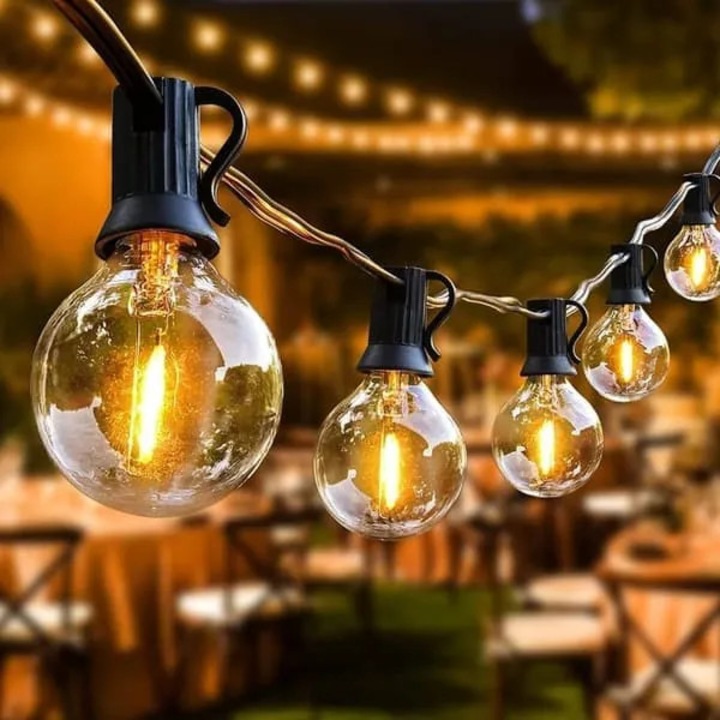 LED fényfüzér 30m, 52 izzó, IP44, dimmelhető, meleg fehér, távirányító