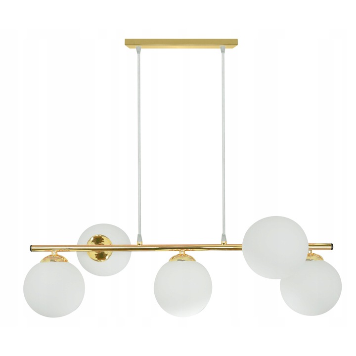 Lampa Plafoniera Suspendata LED Kreta GIII Aurie, 5xE27