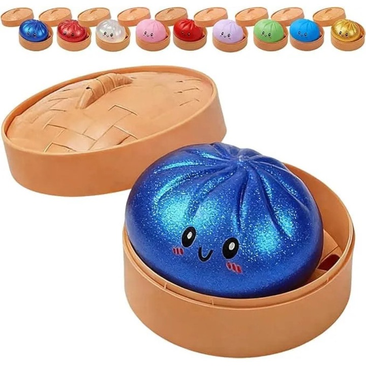 Скуиши играчка, модел бао, синя, 8.5см