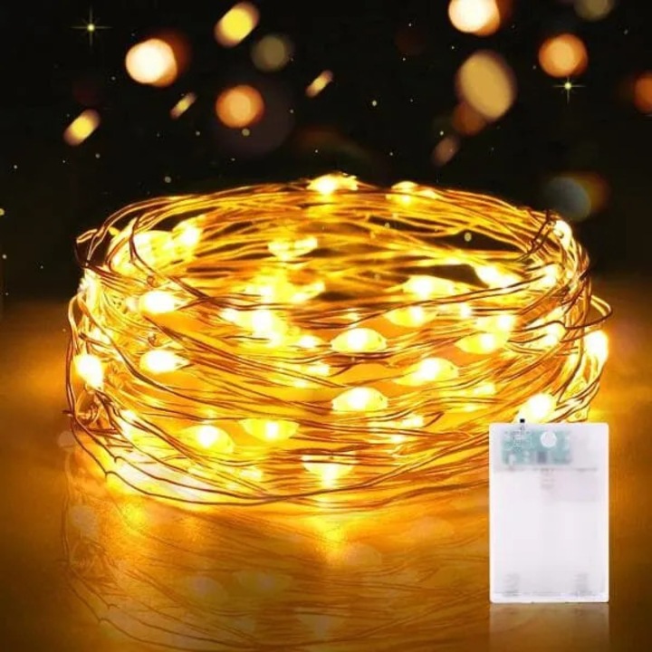 LED светеща инсталация 3м, таймер, топло бяло, водоустойчива
