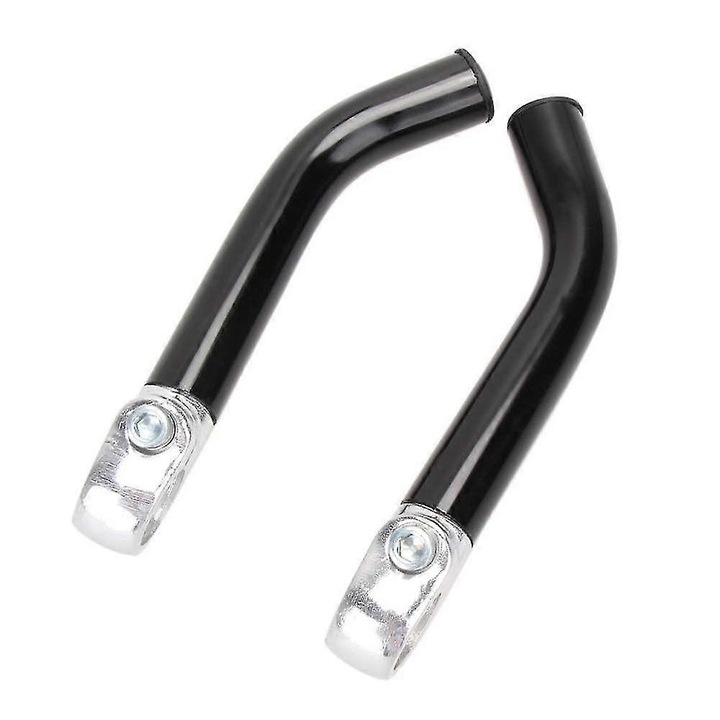 Mansoane bicicleta aluminiu, ergonomic, negru, 16x4x2.1cm