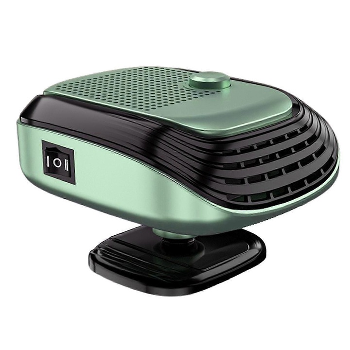 Автомобилна духалка 120W, 12V/24V, регулируема на 360°, зелена, 13x11x4.7cm