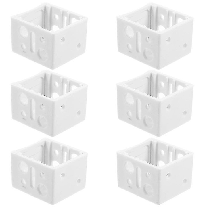 6 db ABS fehér tekercstartó készlet 3.8x3.8x2.8cm