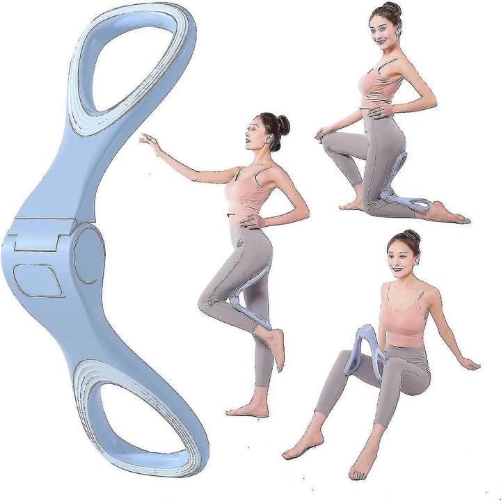 Aparat fitness pentru coapse si solduri, albastru, compact