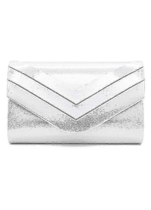Geanta plic dama, piele intoarsa, argintiu, 100% piele, textil, 25x15cm