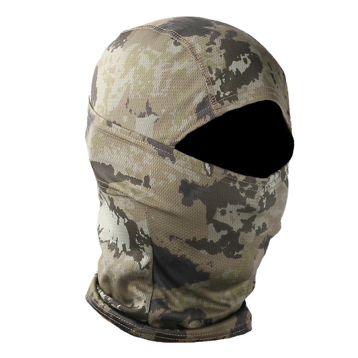 Álcázó arcmaszk, balaclava, poliészter, légáteresztő, 38x23cm