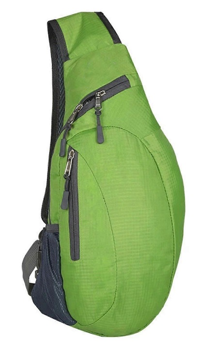 Férfi válltáska, nylon, zöld, 42x19x14cm, 1 db-os szett