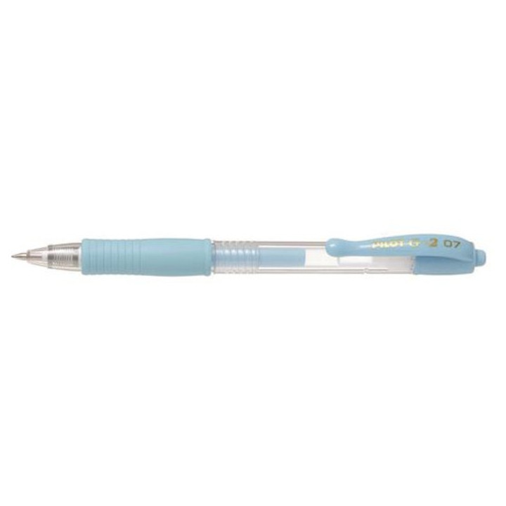 Zseléstoll, 0, 32 mm, nyomógombos, PILOT "G-2 Pastel", világoskék