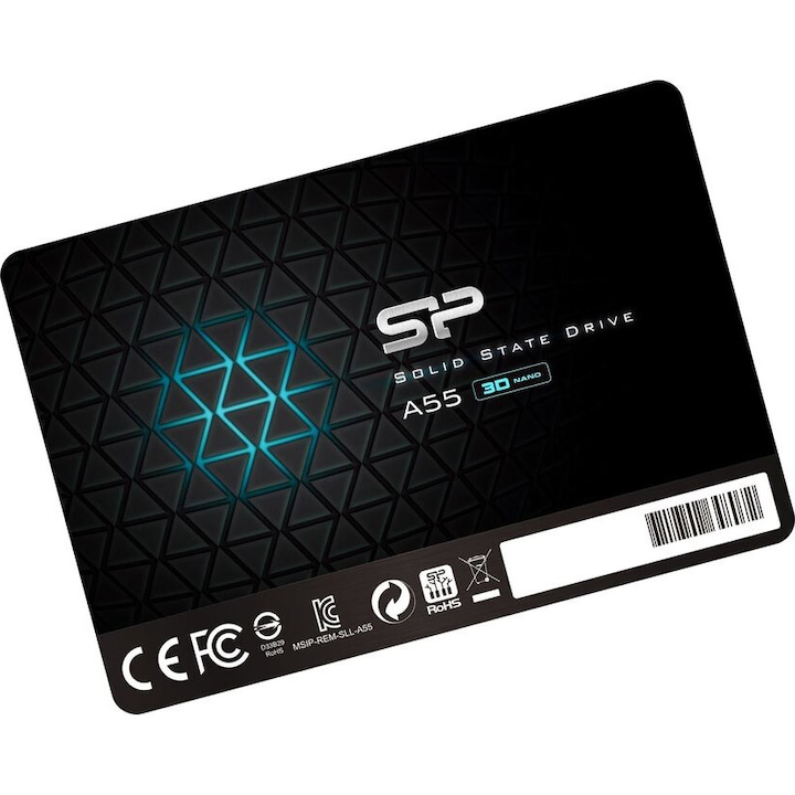Solid-State Drive (SSD) Silicon Power A55, 256GB, 3D NAND, 2.5", SATA III