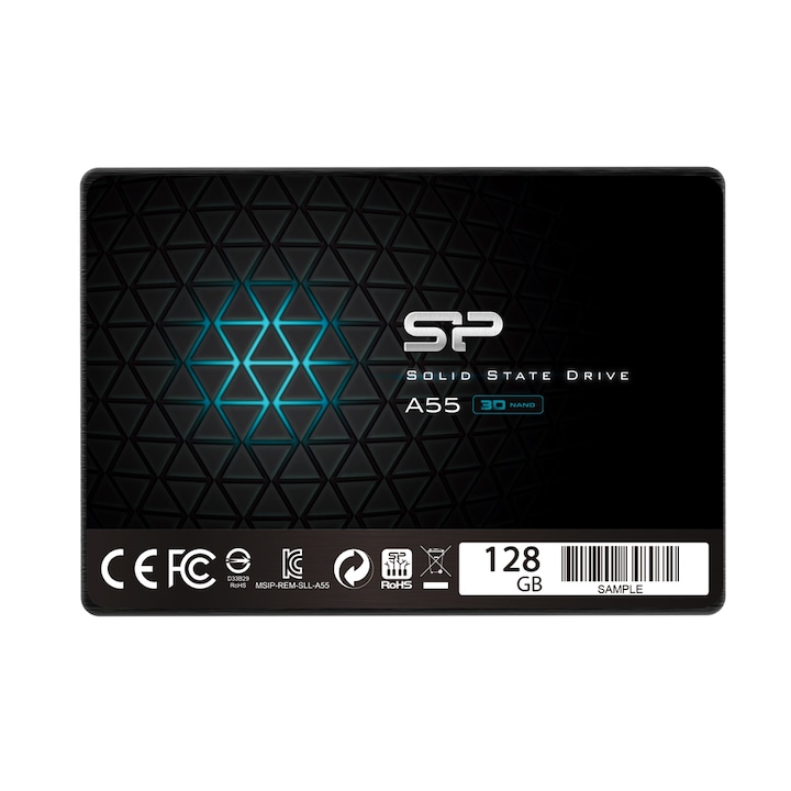 Silicon Power A55 SSD meghajtó, 128GB, 2.5, 7mm, SATA III