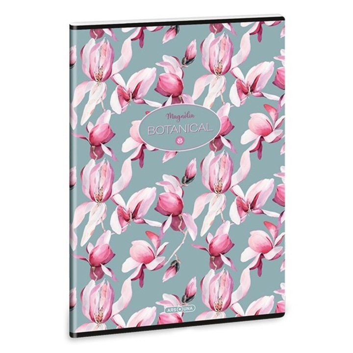 Caiet ARS UNA A4 40 de file cu capse, pătrat, Rosy Magnolia