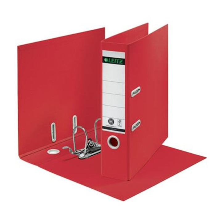 Dosar LEITZ Recycle A4 180° 80mm roșu