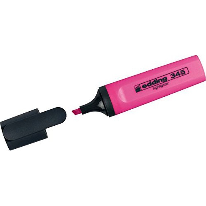 Evidențiator 2-5mm, tăiat Edding 345 roz