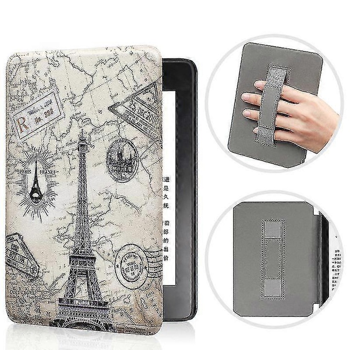 Kindle 6 hüvelykes 11. generációs 2022 tok, PU bőr, fekete, 16x11cm
