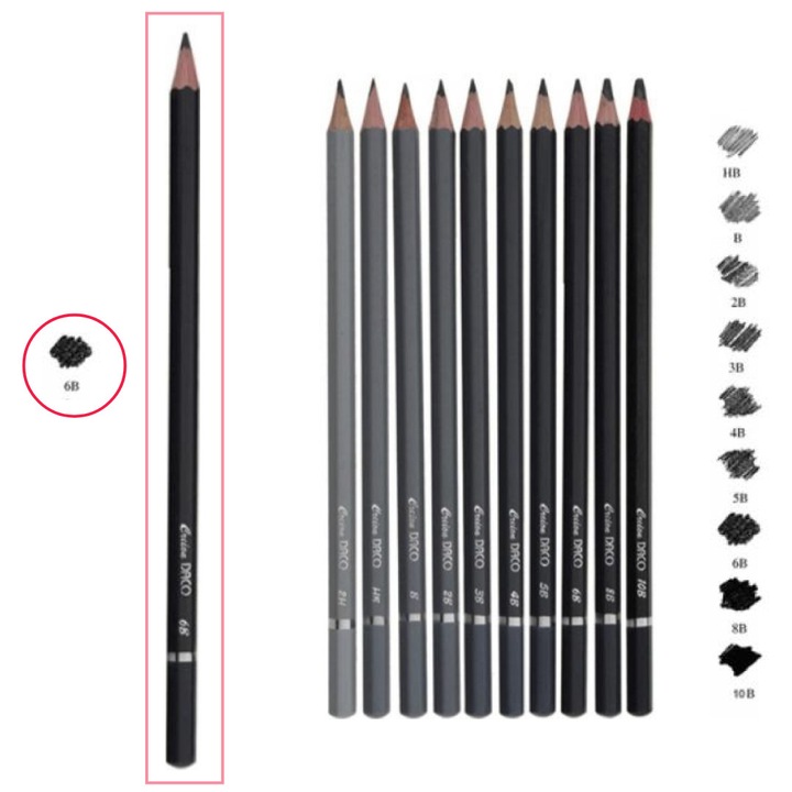 Creion Grafit 6B, Negru DACO sku28