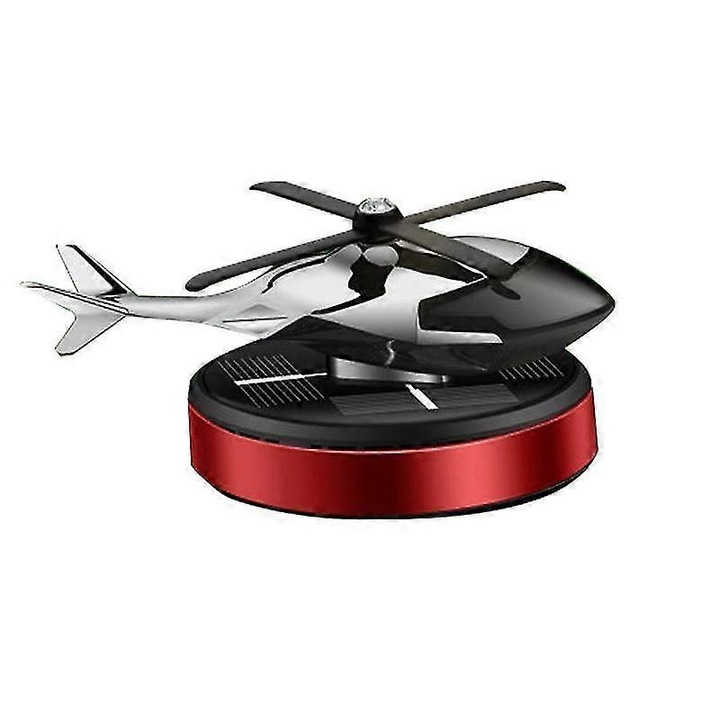 Autó dekoráció helikopter, aromaterápia, alumínium, ezüst, 10.5x7.5x5.3cm