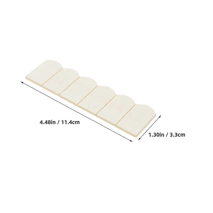 24 db bézs színű miniatűr fa tetőcserép készlet 11.4x3.3x0.3cm