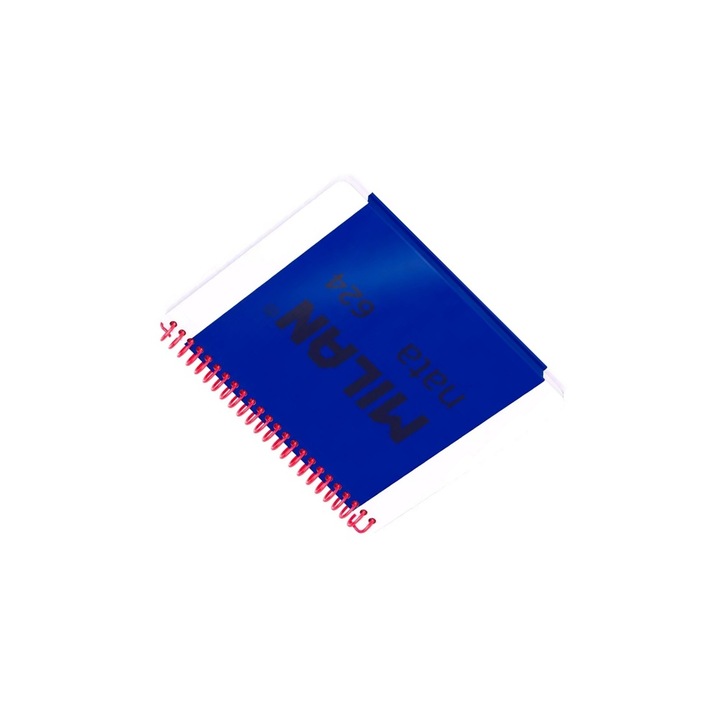 Caiet Milan®, Matematica, A5, 80 file, 95 g/m², 148 x 210 mm, Coperta Hartie, Spirala, Microperforatii desprindere fila, Perforatii pentru indosariere, Scoala generala, Liceu, sku11
