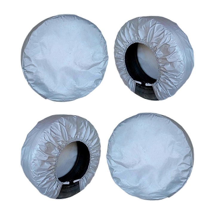 Set 4 huse roti argintii 21x32 inch rezistente UV impermeabile
