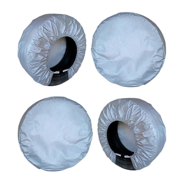Set 4 huse roti argintii 21x32 inch rezistente UV impermeabile