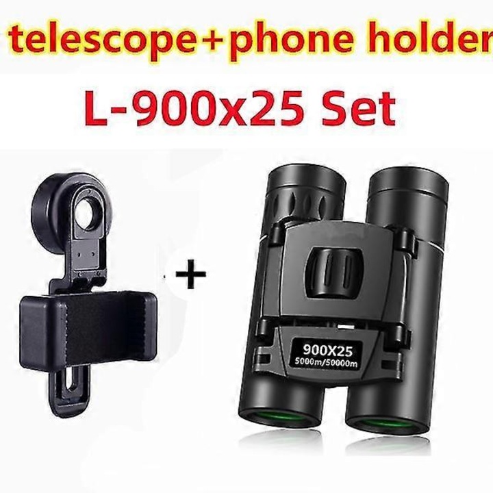 Професионален бинокъл 900x25, BAK4, преносим, черен, 9x2.8см