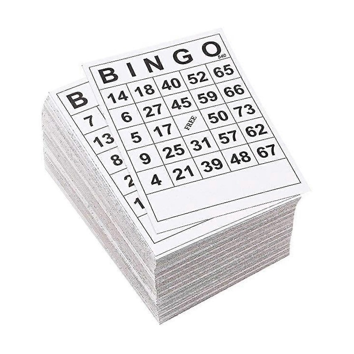 Set 60 foi carton bingo, 15x18cm, multicolor