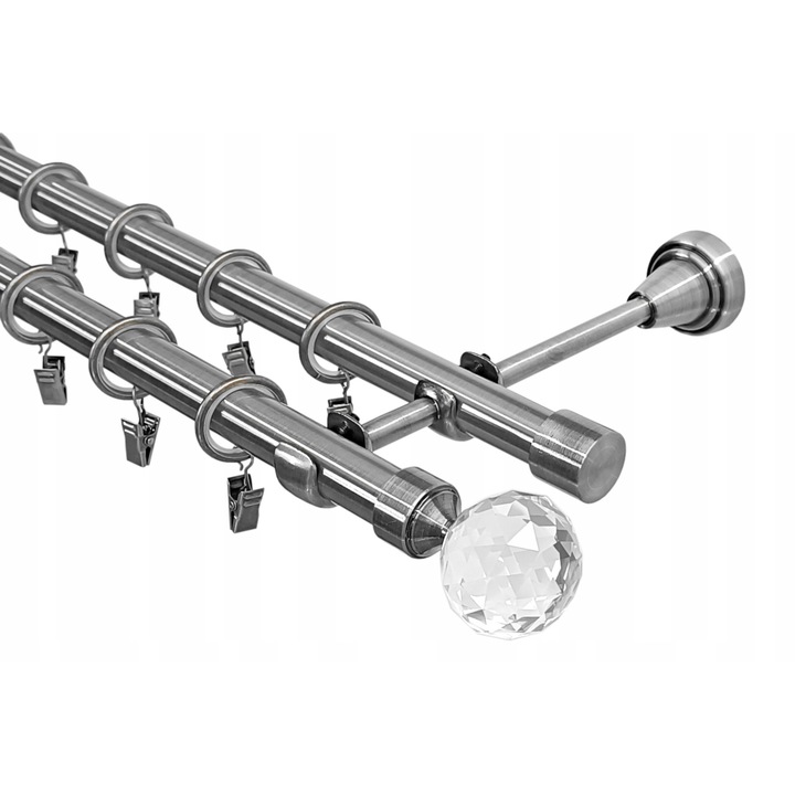 Carnis Dupla Fém Nikkel 19+19 mm, 120 cm Imperial Deco