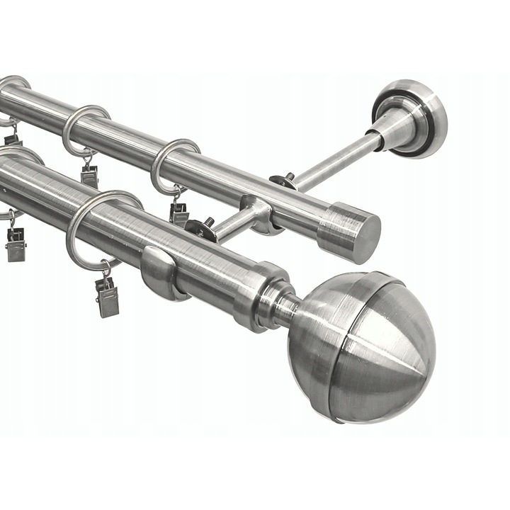 Imperia Deco fém dupla kampó nikkel 25+19mm 120cm
