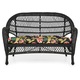 Set mobilier gradina/terasa fotoliu, balansoar, canapea si masuta, Maison Mex SUSAN, negru/multicolor