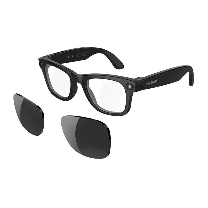 Okos szemüveg, BlitzWolf BW-AG1 Pro, 4K kamera, cserélhető lencsék, multicolor, könnyű szerkezet
