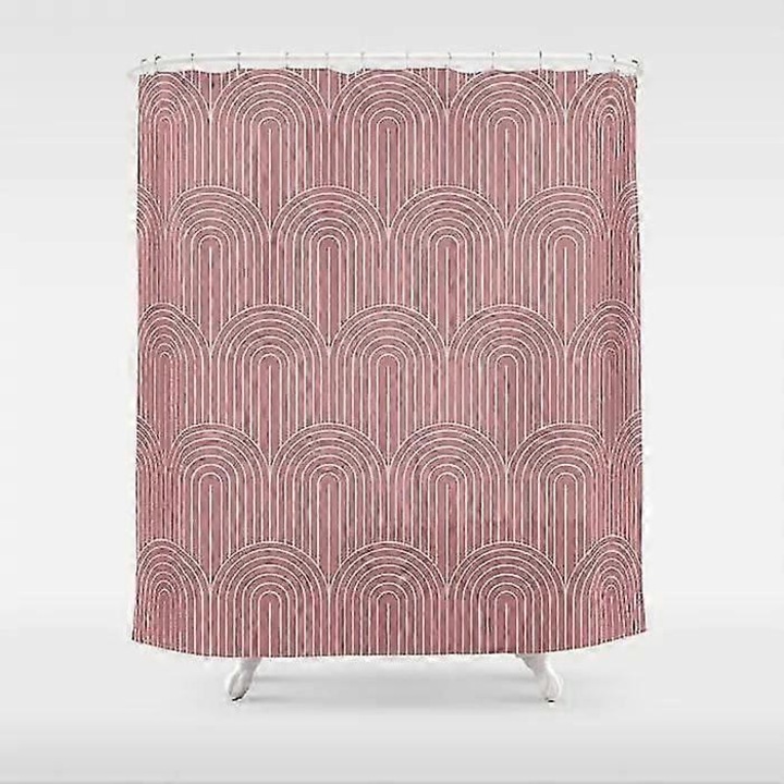 Perdea de dus, model geometric colorat, poliester impermeabil, 180x180cm
