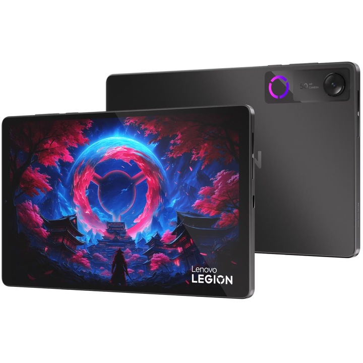 Таблет Lenovo Legion Tab 5, Eclipse Black с процесор 2x Oryon V3 Phoenix L (4.60 GHz) + 6x Oryon V3 Phoenix M (3.62 GHz), 16 GB, 512 GB, Android 16, Черен
