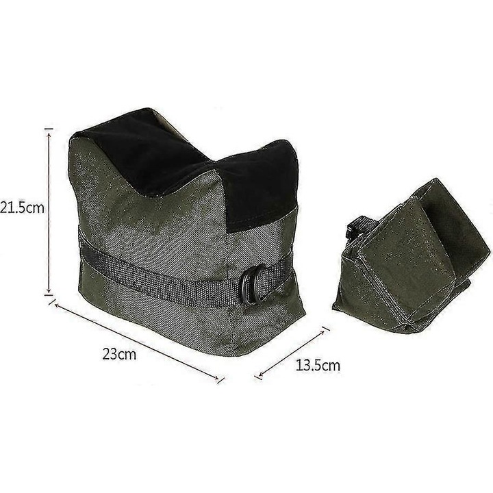 Комплект опори за пушка отпред и отзад, армейско зелено, 23x13.5x21.5см